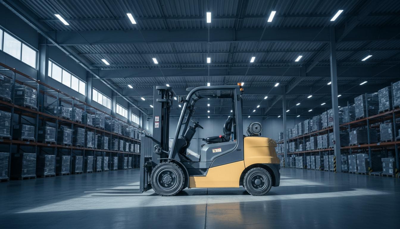 Montacargas en almacén
